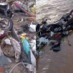 यहां देर रात हुई भारी बारिश में बह गई स्कूटी व बाइक, देखें वीडियो