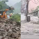 गाड़ी गांव में भारी बारिश से जनजीवन अस्त-व्यस्त