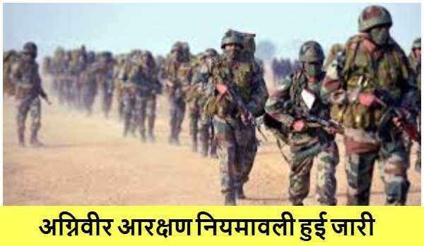 अग्निवीर आरक्षण नियमावली