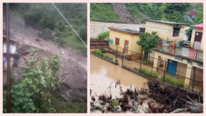 थराली में फिर भूस्खलन होने से दहशत, सगवाड़ा गांव में एक मकान धवस्त
