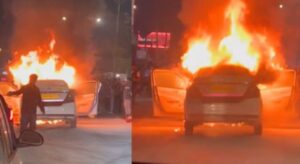 Uttarakhand: देहरादून में चलती कार में लगी आग, चालक ने कूदकर बचाई जान