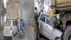 Uttarakhand: घने कोहरे ने ली परीक्षा: हरिद्वार मार्ग पर खड़े डंपर से टकराई कार, दो घायल