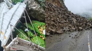 Uttarakhand: उत्तराखंड में बारिश बनी आफत: कोटद्वार-पौड़ी हाईवे पर वाहन पर गिरा बोल्डर, बदरीनाथ हाईवे भी भूस्खलन से बंद